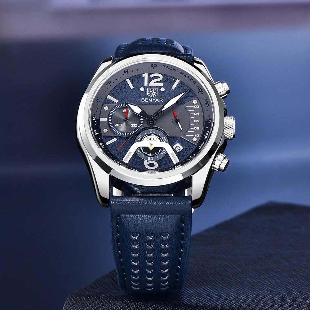 Relógio Masculino Cronógrafo Pulseira de Couro Quartzo Caproni – foto 6