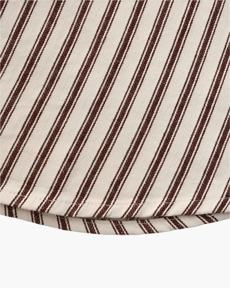 Camisa Masculina Listrada Manga Longa Alfaiataria Lecce - vista 9