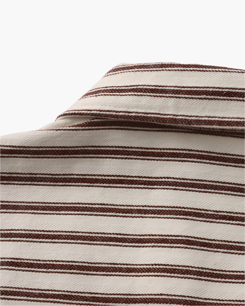 Camisa Masculina Listrada Manga Longa Alfaiataria Lecce - vista 6