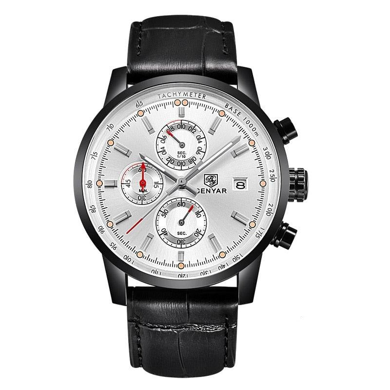 Relógio Masculino Cronógrafo Pulseira de Couro Quartzo Misano - vista 7