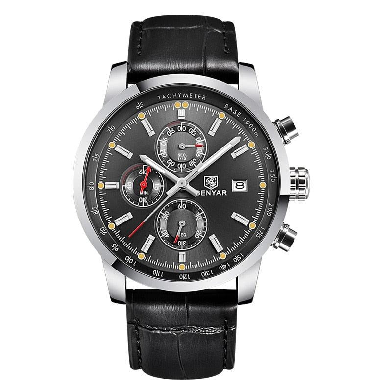 Relógio Masculino Cronógrafo Pulseira de Couro Quartzo Misano - vista 12