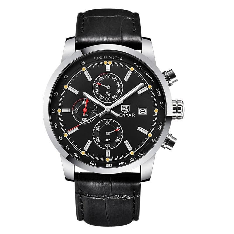 Relógio Masculino Cronógrafo Pulseira de Couro Quartzo Misano - vista 10