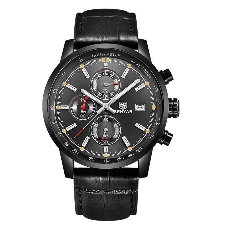 Relógio Masculino Cronógrafo Pulseira de Couro Quartzo Misano - vista 11