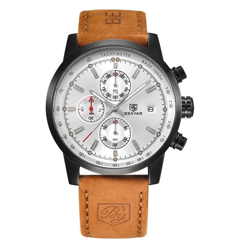 Relógio Masculino Cronógrafo Pulseira de Couro Quartzo Misano - vista 9
