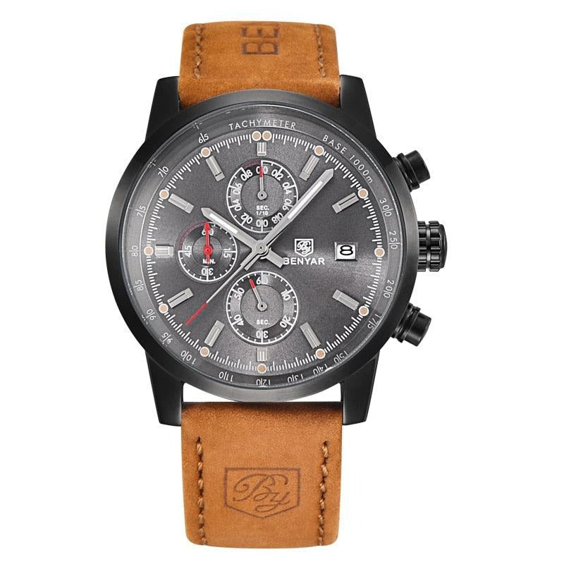 Relógio Masculino Cronógrafo Pulseira de Couro Quartzo Misano - vista 13