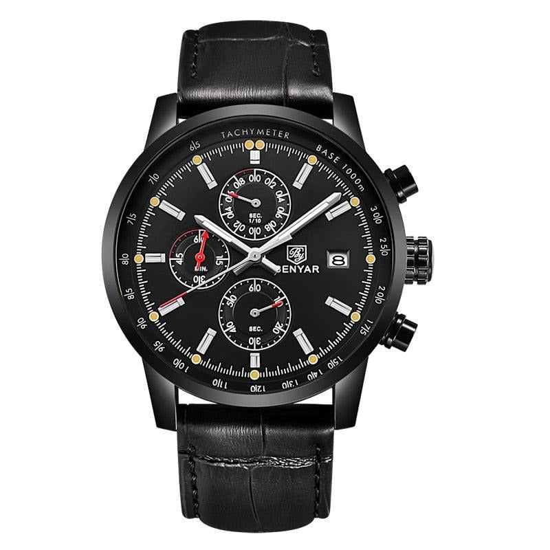 Relógio Masculino Cronógrafo Pulseira de Couro Quartzo Misano - vista 8