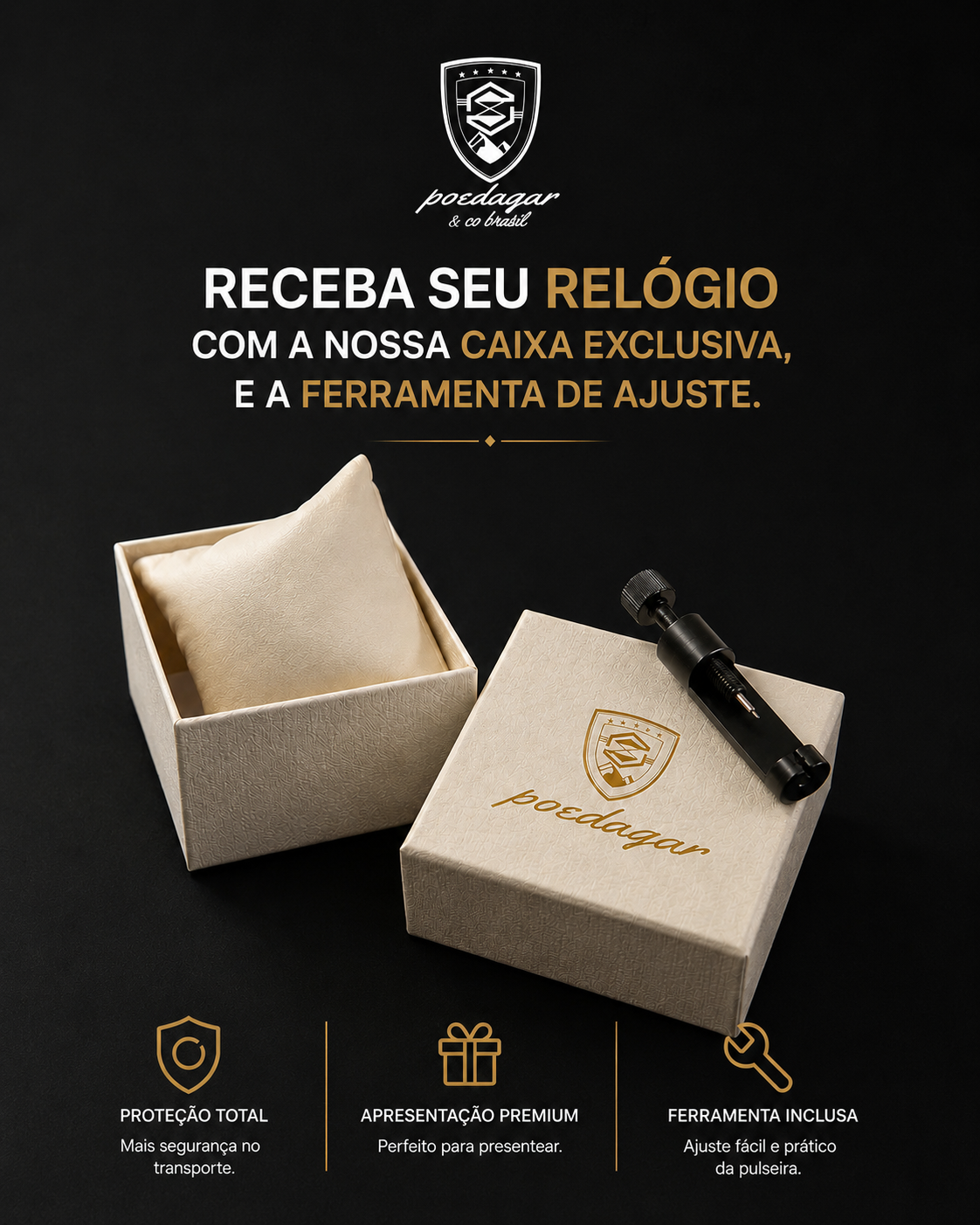 Relógio Masculino Pulseira de Couro Quartzo Imola - vista 13
