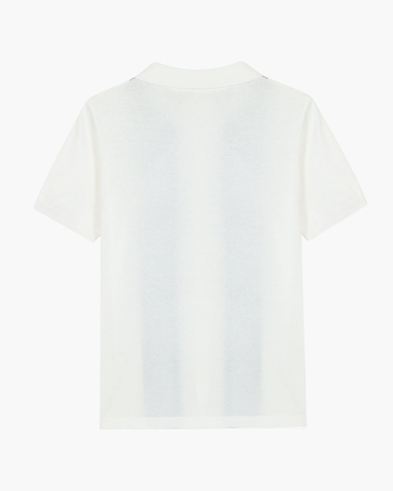 Camisa Polo Masculina Tricô Algodão Com Bordado Cortona - vista 3