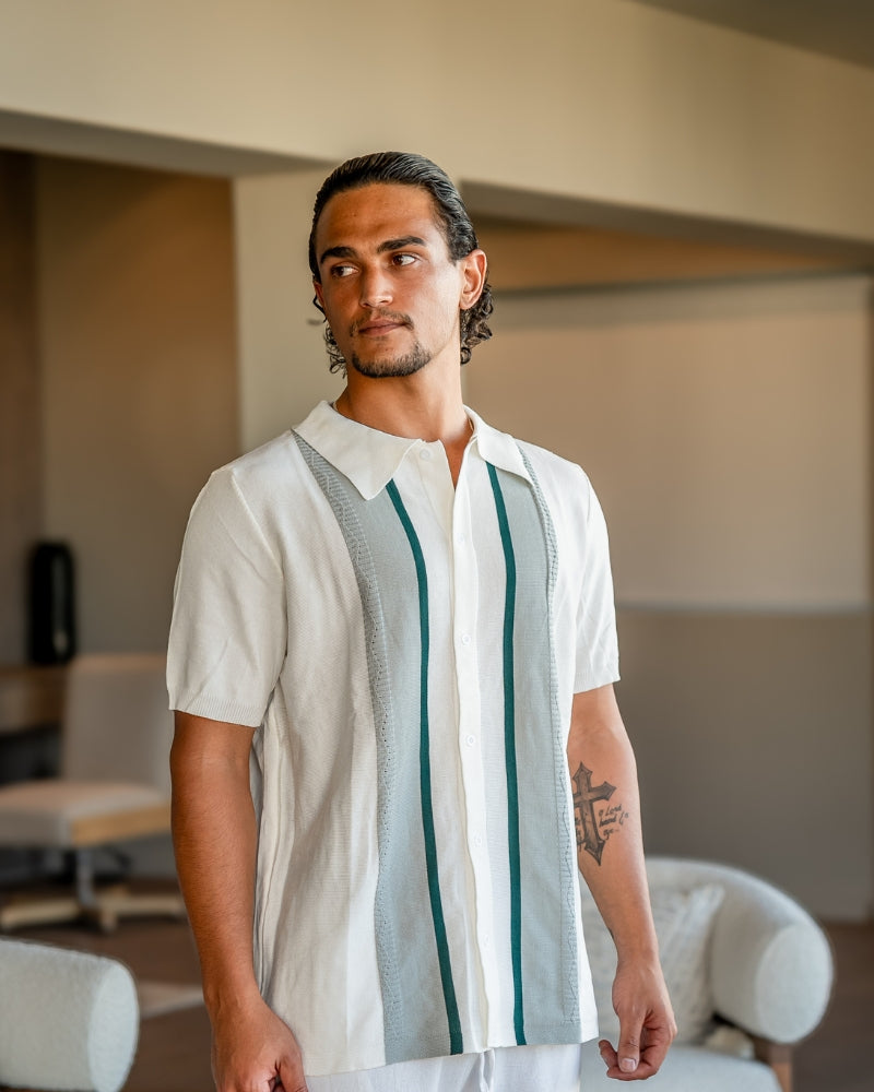 Camisa Polo Masculina Tricô Algodão Com Bordado Cortona - vista 2