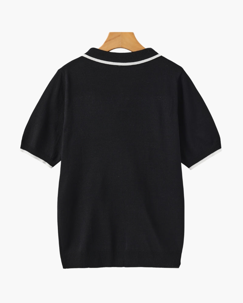 Camisa Polo Masculina com Vivo Contrastante Monaco - vista 15