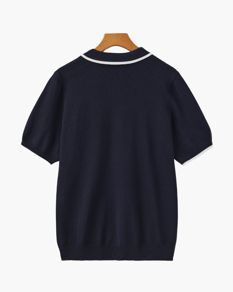Camisa Polo Masculina com Vivo Contrastante Monaco - vista 4