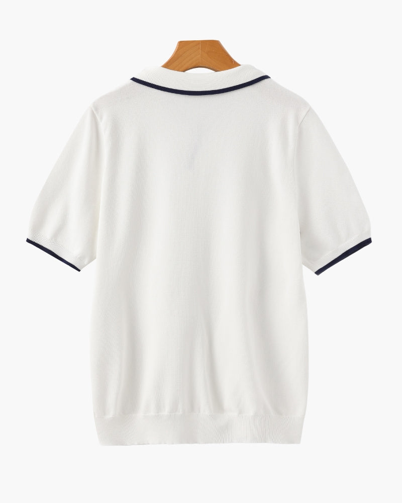 Camisa Polo Masculina com Vivo Contrastante Monaco - vista 7