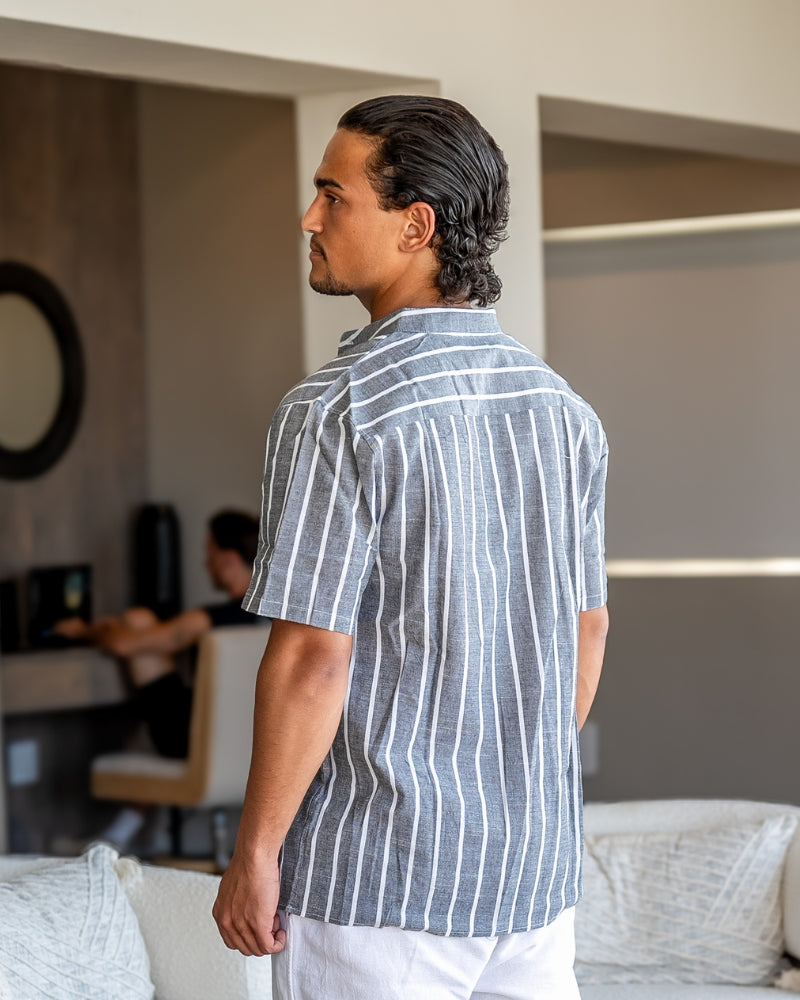 Camisa Polo Masculina em Algodão Gola Náutica Bari - vista 10