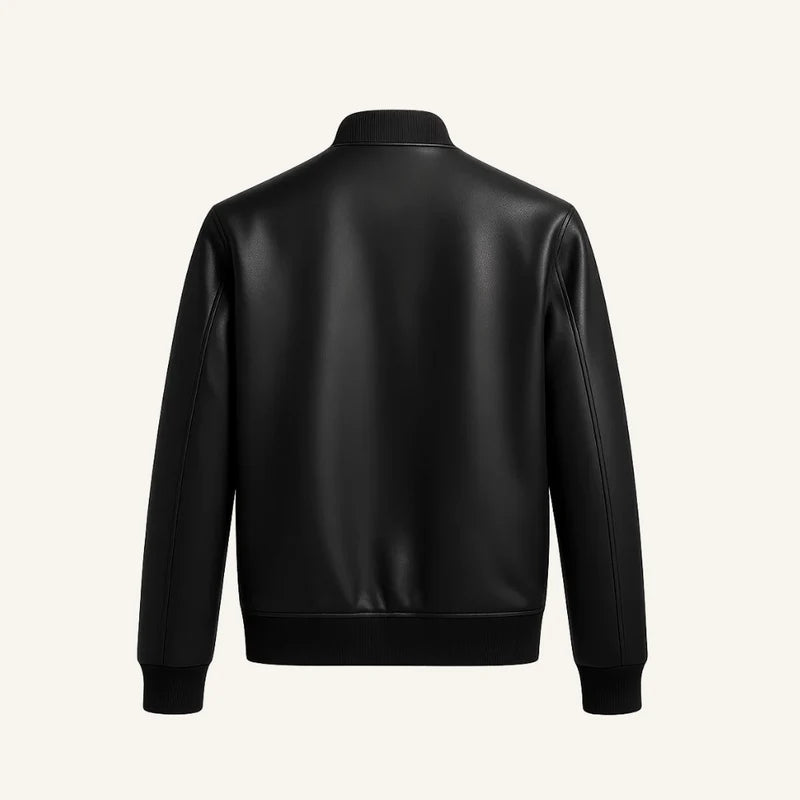 Jaqueta Masculina de Couro Sintético Bomber Milano