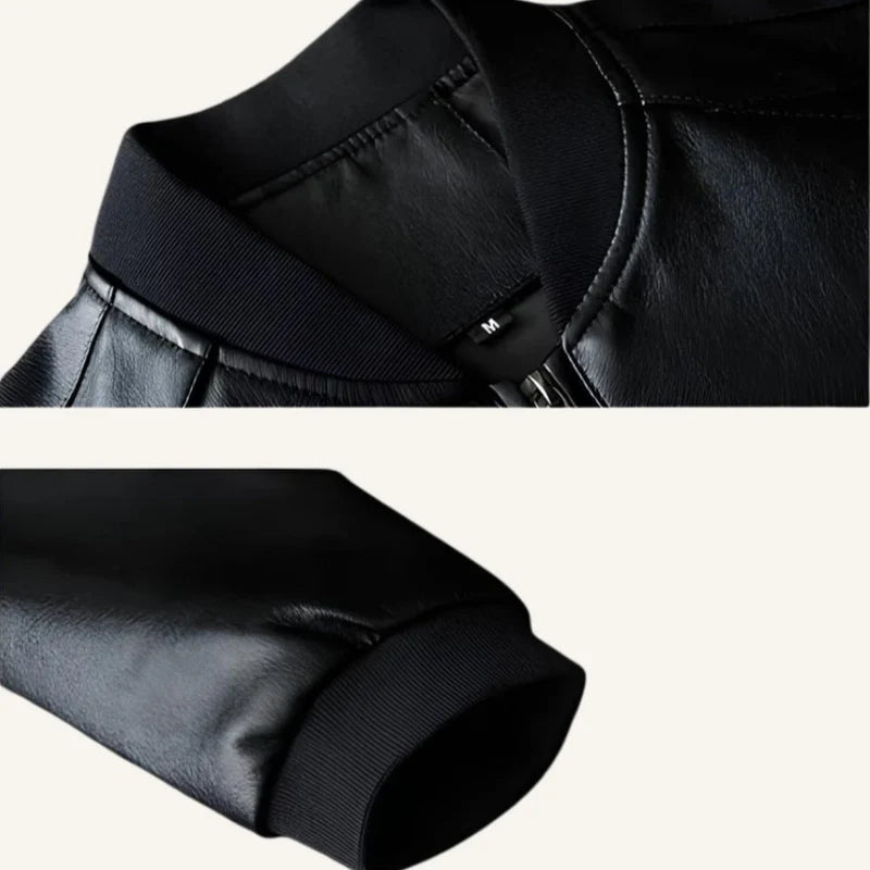 Jaqueta Masculina de Couro Sintético Bomber Milano