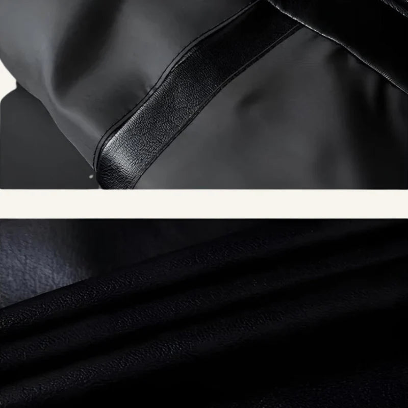 Jaqueta Masculina de Couro Sintético Bomber Milano