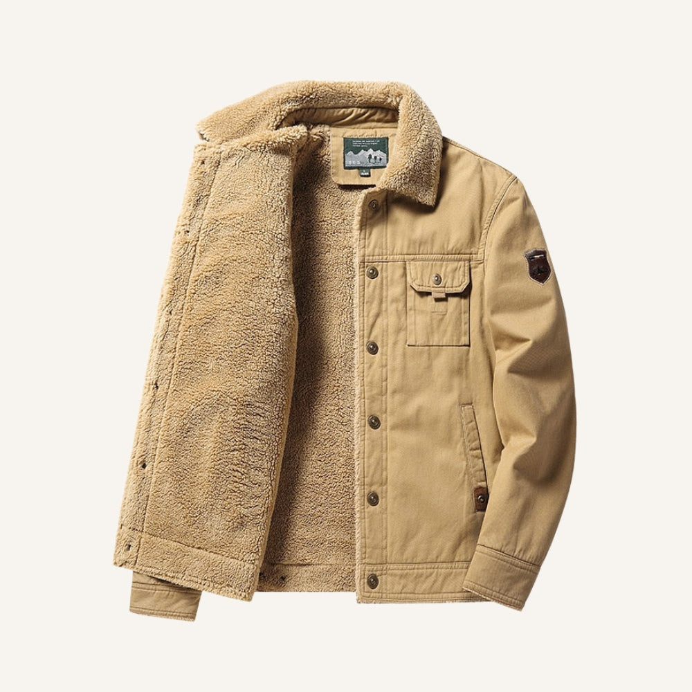 Jaqueta Masculina Inverno Forrada Sherpa Lombardi Estilo Old Money