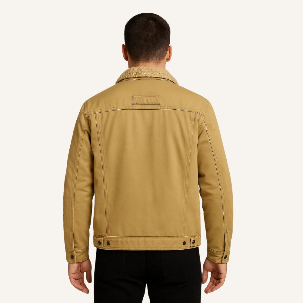 Jaqueta Masculina Inverno Forrada Sherpa Lombardi Estilo Old Money