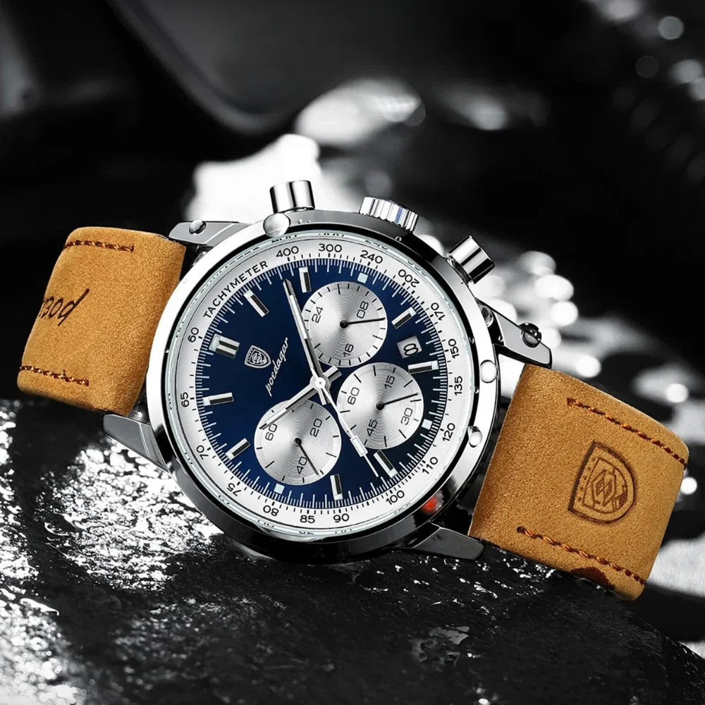 Relógio Masculino Pulseira de Couro Quartzo Livorno - vista 11
