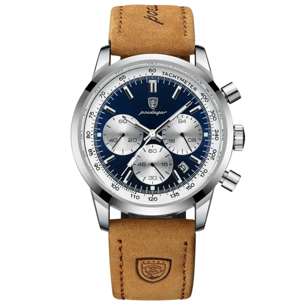 Relógio Masculino Pulseira de Couro Quartzo Livorno – foto 2