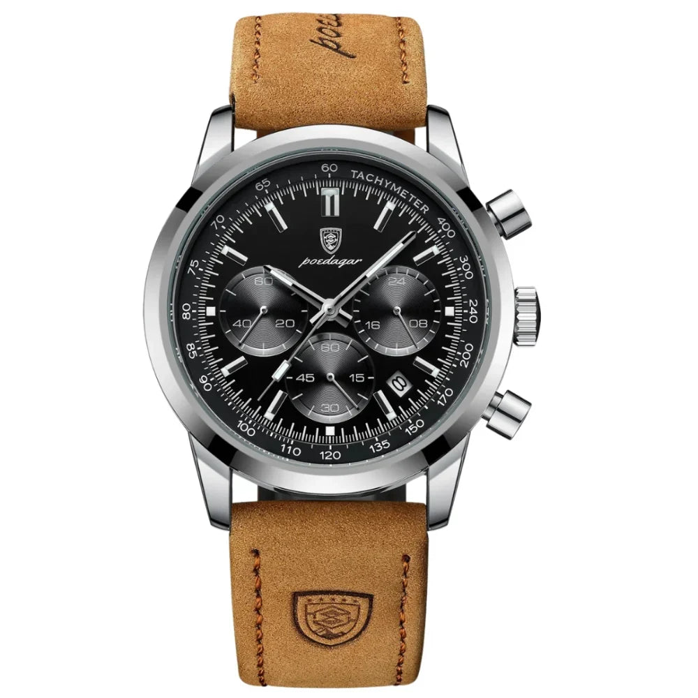 Relógio Masculino Pulseira de Couro Quartzo Livorno - vista 4