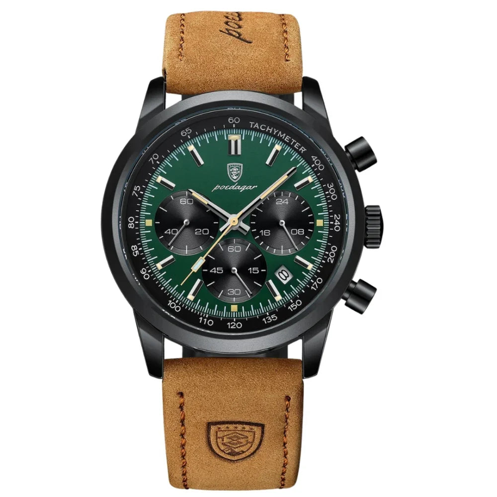 Relógio Masculino Pulseira de Couro Quartzo Livorno - vista 3