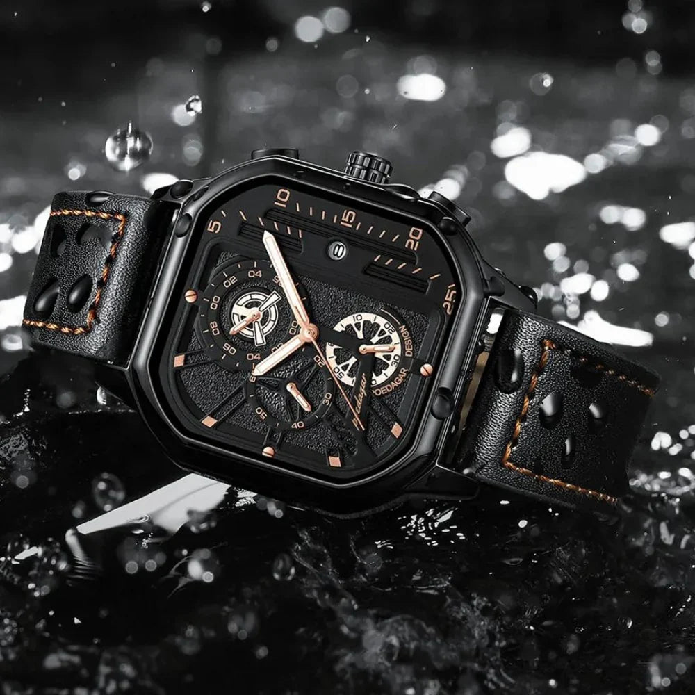 Relógio Masculino Pulseira de Couro Quartzo Imola - vista 6