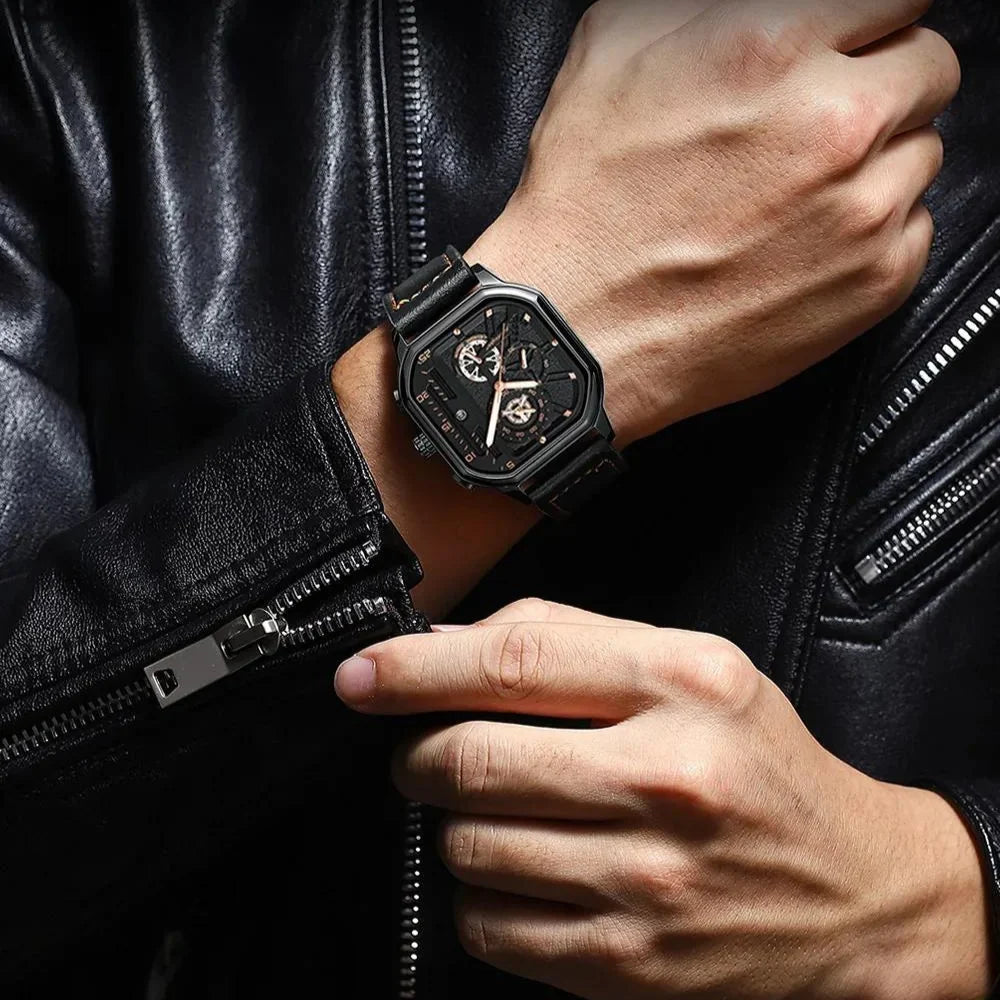 Relógio Masculino Pulseira de Couro Quartzo Imola - vista 12