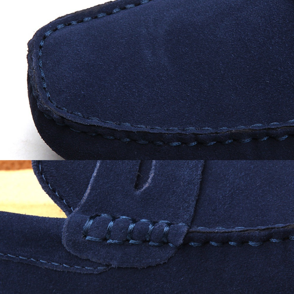 Mocassim Loafer Driver de Camurça Cortez Masculino Casual Elegante