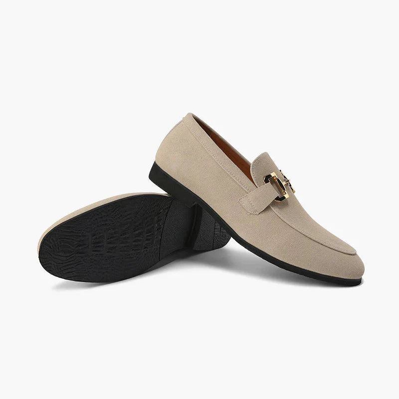 Mocassim Masculino de Camurça Luxury Loafer Slip On Elegante