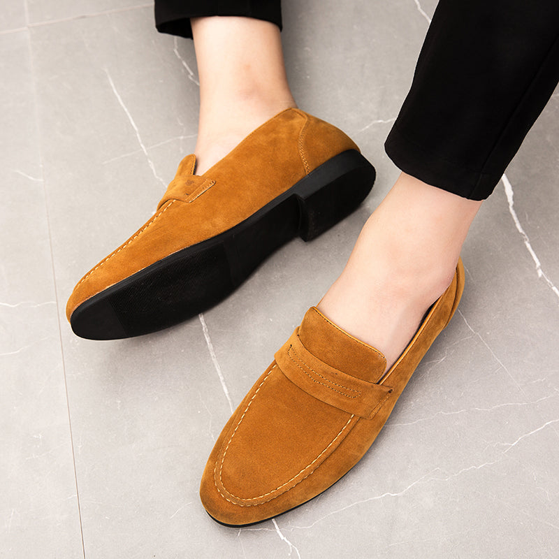 Loafer Masculino Piazzi Camurça Conforto Estilo Old Money