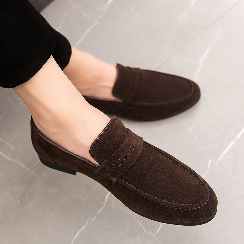 Loafer Masculino Piazzi Camurça Conforto Estilo Old Money