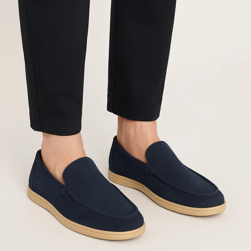 Mocassim Loafer Masculino de Camurça Old Money Siena