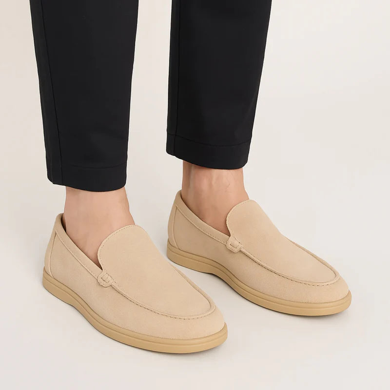 Mocassim Loafer Masculino de Camurça Old Money Siena