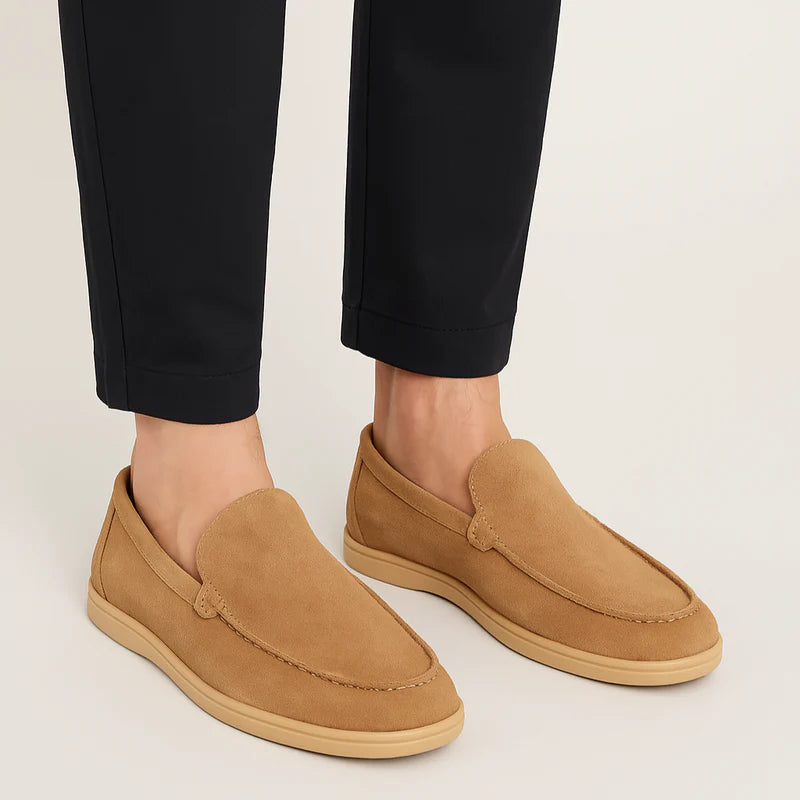 Mocassim Loafer Masculino de Camurça Old Money Siena