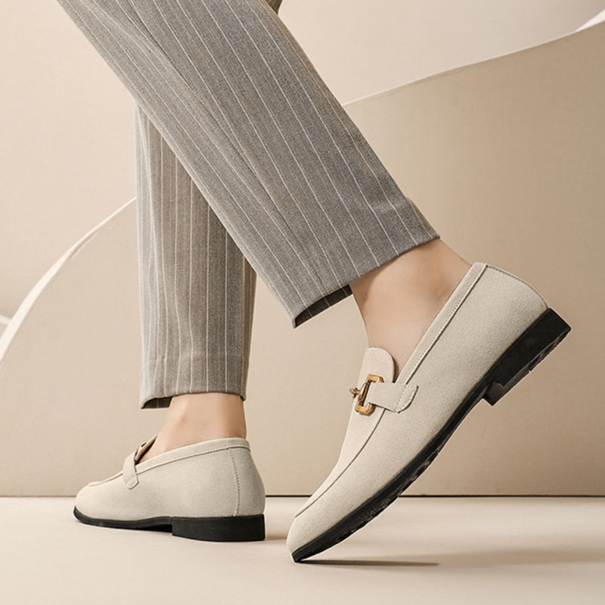 Mocassim Masculino de Camurça Luxury Loafer Slip On Elegante