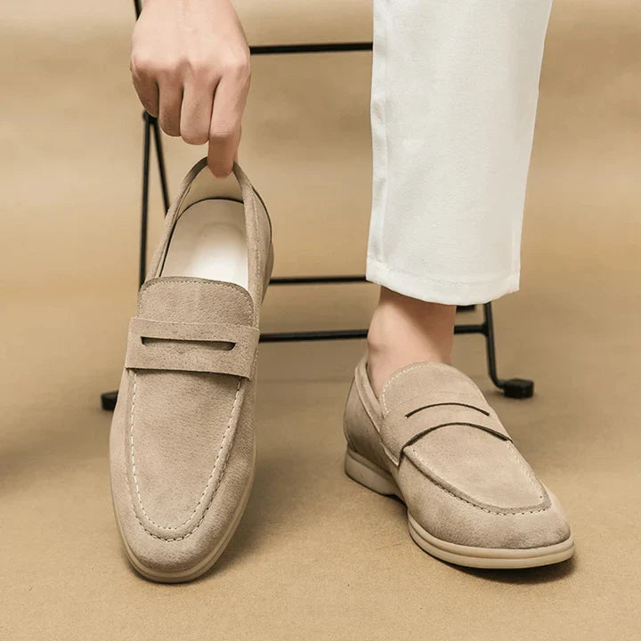 Mocassim Loafer Masculino Camurça Premium Confortável Elegante