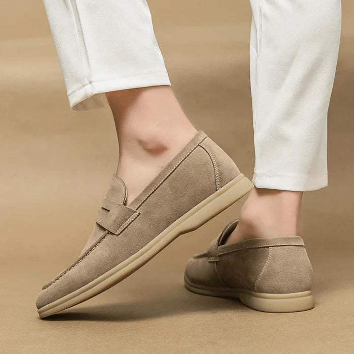 Mocassim Loafer Masculino Camurça Premium Confortável Elegante