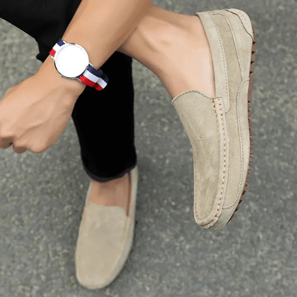 Mocassim Masculino de Camurça Solatte Loafer Casual Elegante