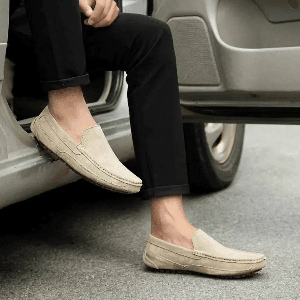 Mocassim Masculino de Camurça Solatte Loafer Casual Elegante