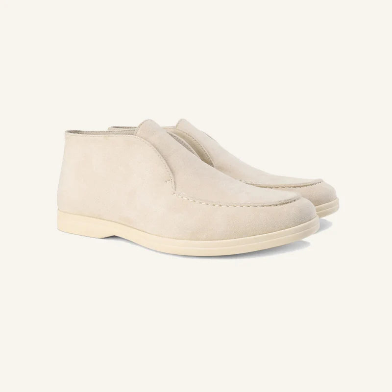 Mocassim Masculino de Camurça Cano Alto Old Money Lucca
