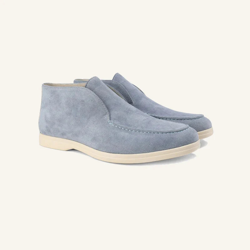 Mocassim Masculino de Camurça Cano Alto Old Money Lucca