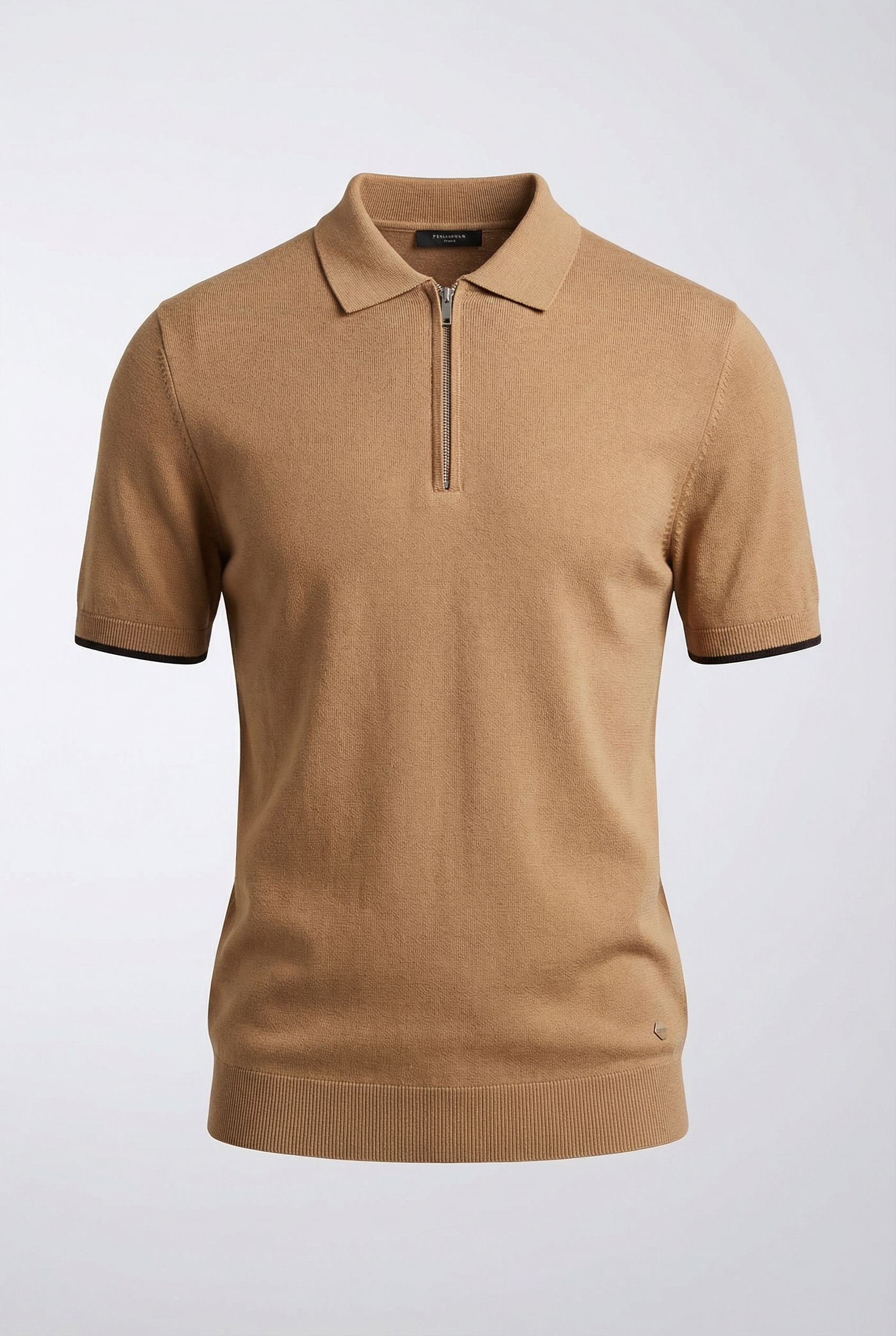 Camisa Polo Masculina Slim Fit Com Meio Zíper Vicenza