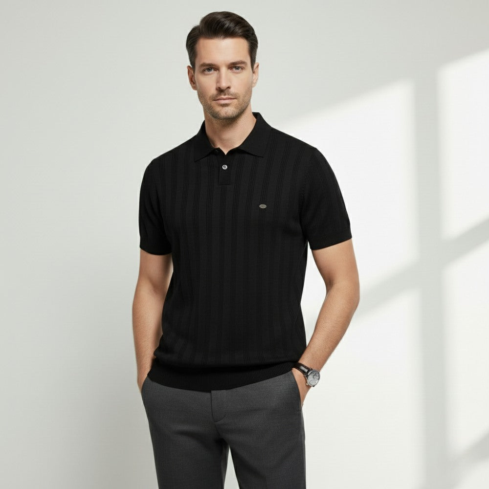 Polo Masculina Listrada Ferretti Malha Respirável Estilo Sofisticado