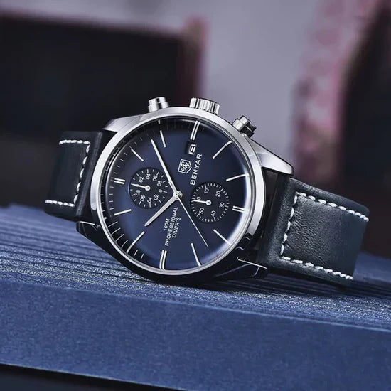 Relógio de Couro Masculino Maretti Premium Estilo Clássico Old Money