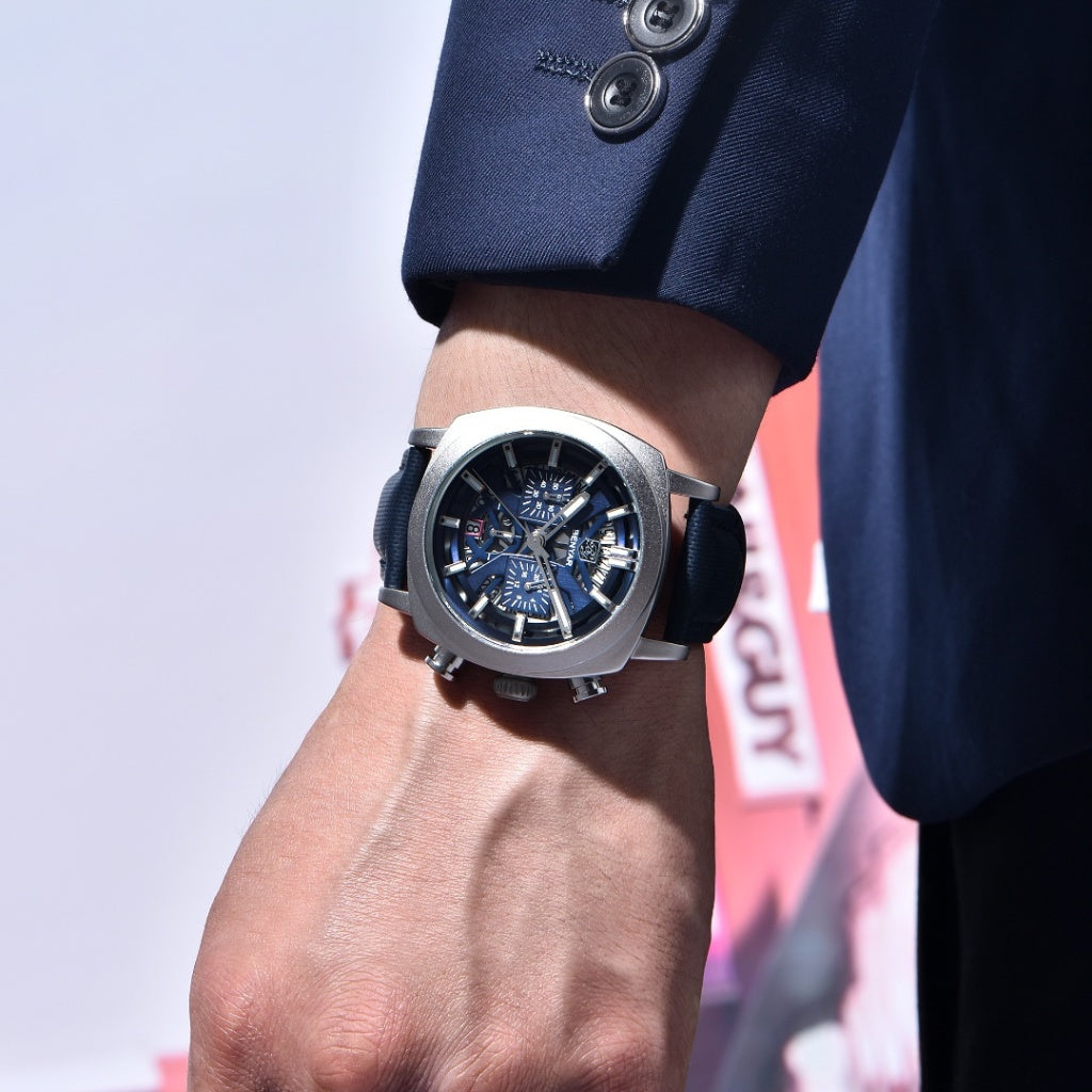 Relógio de Couro Masculino Luxo Cassani Luxe Pulseira Premium