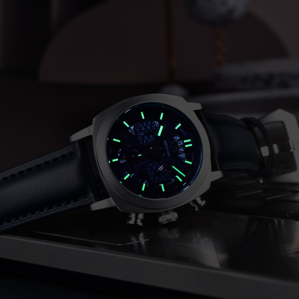 Relógio de Couro Masculino Luxo Cassani Luxe Pulseira Premium