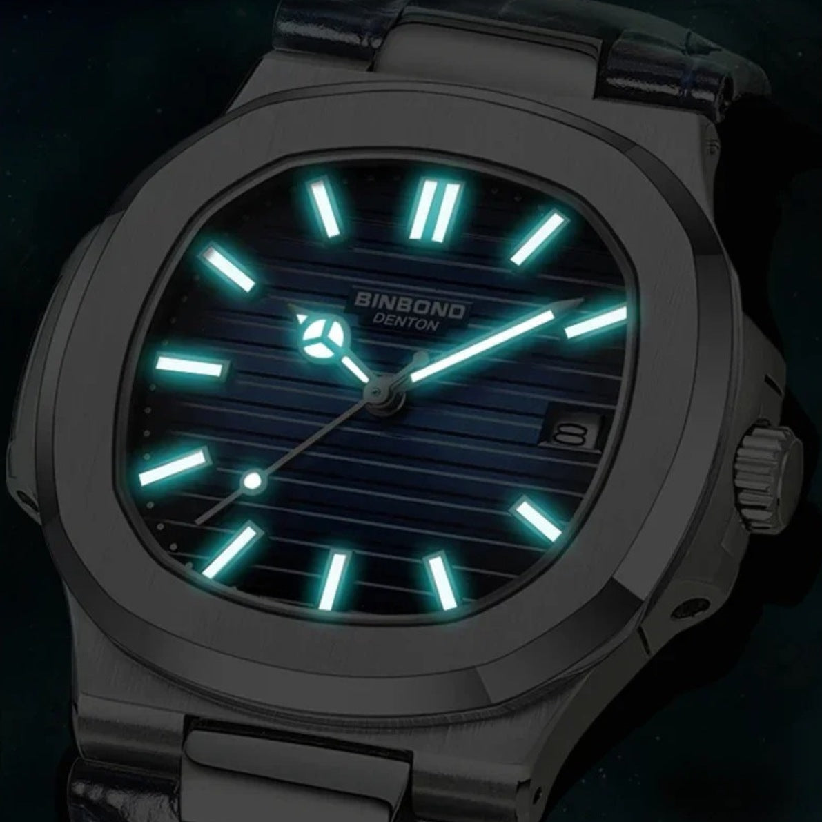 Relógio de Couro Preto Masculino Luxe Old Money Elegante