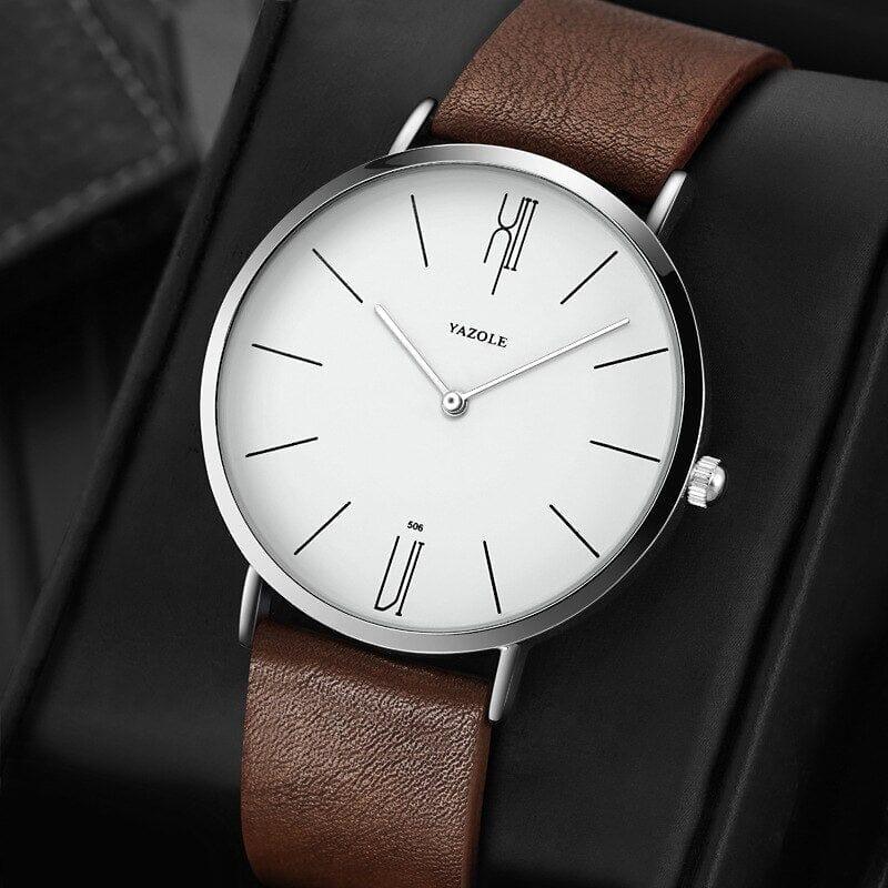 Relógio de Couro Masculino Old Money Marvalli Clássico Premium