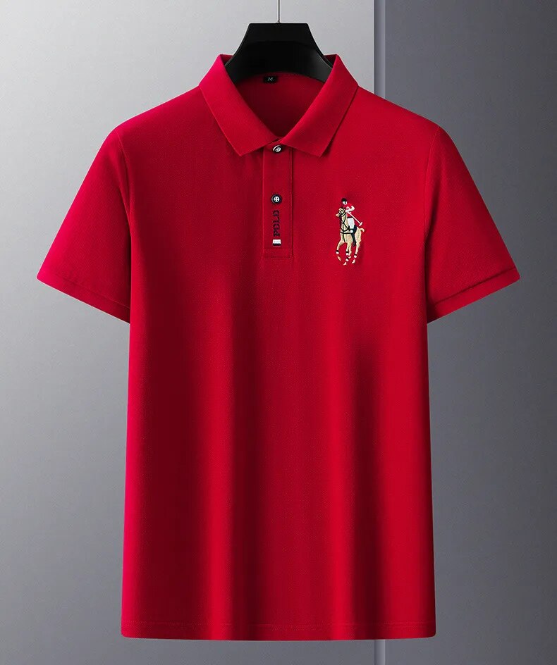 Camisa Polo Masculina Algodão Verona Manga Curta Bordada Casual